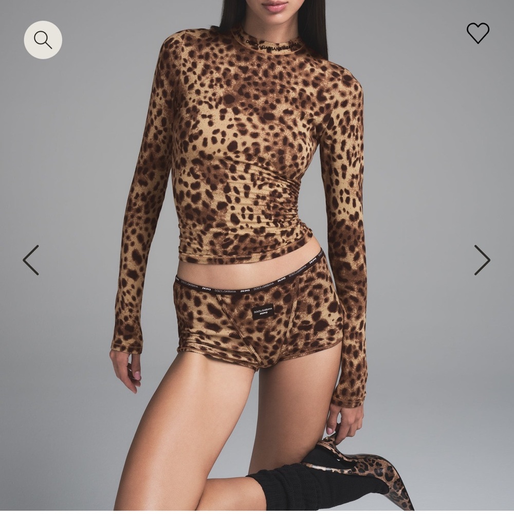SOLD 🐆 NWT Dolce&Gabbana X SKIMS Cotton Jersey Long Sleeve T-Shirt🐆